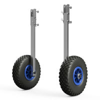 Coppia ruote di poppa ruote di lancio per gommoni di trasporto pieghevole acciaio inox SUPROD ET260, nero/blu