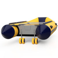 Ruedas de lanzamiento ruedas de botadura para transporte acero inoxidable SUPROD EW200, amarillo/azul