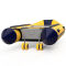 Coppia ruote di poppa ruote di lancio di trasporto acciaio inox SUPROD EW200, giallo/blu