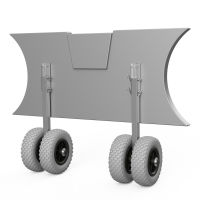 Transporthjul til akterspeil sjøsettingshjul rustfritt stål SUPROD EW200, grå/svart