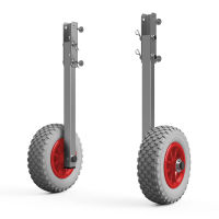 Roues de mise à leau pour annexes roues de halage pour pneumatiques tableau arrière pliable acier inoxydable SUPROD ET200, gris/rouge