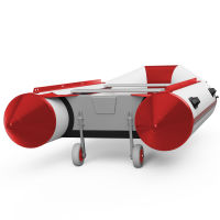 Ruedas de lanzamiento ruedas de botadura de bote para transporte plegable acero inoxidable SUPROD ET200, gris/rojo