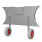 Hjulsæt til gummibåd transporthjul sammenklappelig rustfrit stål SUPROD ET200, grå/rød