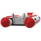 Hjulsæt til gummibåd transporthjul sammenklappelig rustfrit stål SUPROD ET200, grå/rød