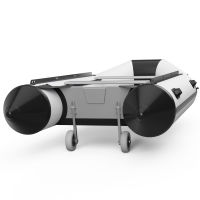 Spiegelwielen strandwielen voor rubberboot transportwielen opvouwbaar roestvrij staal SUPROD ET200, grijs/zwart