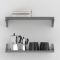 Stainless Steel Wall Shelf Book Shelf Plate Shelf Kitchen KÖNIGSPROD Asteria, 300 x 600 mm