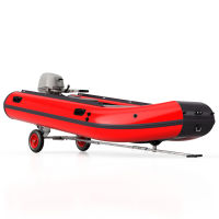 Sammenleggbar båtvogn vogn for sjøsetting av båter håndtrailer oppblåsbar båtvogn båttrailer SUPROD TR350-B-LU, luft, Ø 350 mm, svart/rød