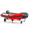 Hopfällbar båtvagn sjösättningsvagn handvagn båttrailer SUPROD TR350-L-LU, luft, Ø 350 mm, svart/röd