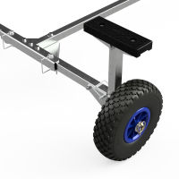 Spuštění vozíku lodní vozík ruční přívěs skládací nafukovací člun vozík SUPROD TR260-B-LU, vzduch, Ø 260 mm, cerná/modrá