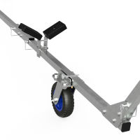 Spuštění vozíku lodní vozík ruční přívěs skládací nafukovací člun vozík SUPROD TR260-L-LU, vzduch, Ø 260 mm, cerná/modrá