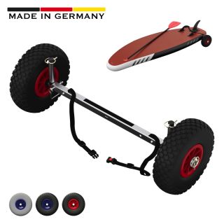 Nerezová ocel vozík na SUP kola pro paddleboardy ve stoje přepravní vozík SUPROD UP260, černá/červená