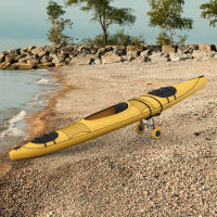 Carro para kayak carro de canoas carro de transporte SUP carro de barco aluminio SUPROD KW200, amarillo/azul