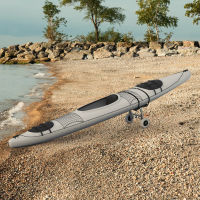 Carro para kayak carro de canoas carro de transporte SUP carro de barco aluminio SUPROD KW200, gris/negro