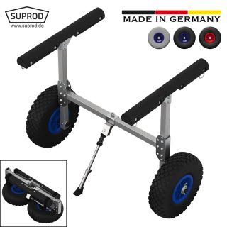 Launching Wheels black//blue SUPROD LD160 stainless steel for SMALL DINGHIES