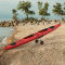 Carrello per canoe carrello per barca carrello di trasporto per SUP alluminio SUPROD KW260, nero/rosso
