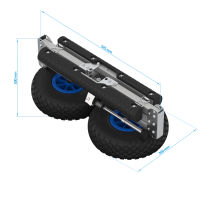 Carrinho de canoa com pneus de ar carrinho de transporte quadro SUP alumínio SUPROD KW260-LU, preto/azul