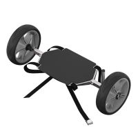 Acciaio inox carrello SUP ruote per Stand Up Paddleboard carrello di trasporto SUPROD UP261, nero/grigio