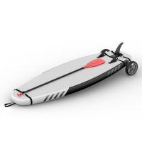 Nerezová ocel vozík na SUP kola pro paddleboardy ve stoje přepravní vozík SUPROD UP261, černá/šedá