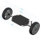 Acier inoxydable roues de transport pour SUP roues de Stand Up Paddleboard chariot de transport SUPROD UP261, noir/gris
