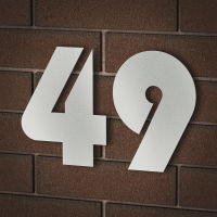 Husnummer i rustfritt stål tall sifre...