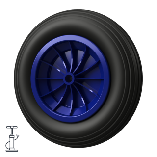 1 x rueda (negro/azul)