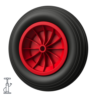 1 x hjul (sort/rød)