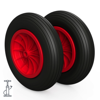 2 x roue (noir / rouge)