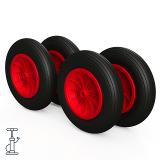 4 x wheel (black/red)
