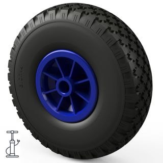 1 x rueda (negro/azul)