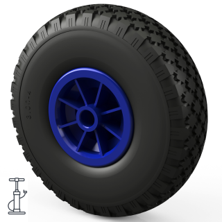 1 x hjul (sort/blå)