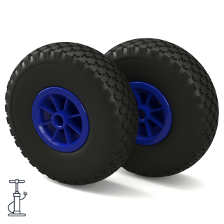 2 x roue (noir / bleu)