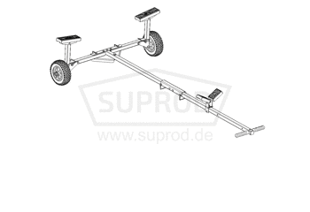 Foldable Launching Trolley, for small Boats, Dinghies, SUPROD TR200 1