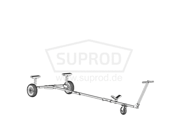 Launching Trolley Boat Cart Hand Trailer Foldable Inflatable Boat Trolley SUPROD TR260-LU, Air, Ø 260 mm Boat Trailer 3