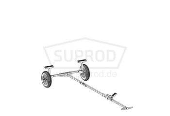 Foldable Launching Trolley, Dinghy Trolley, Hand Trailer, SUPROD TR350 1