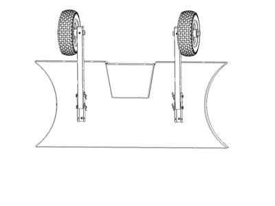 Hjulsæt til gummibåd transporthjul sammenklappelig rustfrit stål SUPROD ET200 hjul til oppustelige både dinghy wheels 3