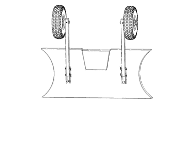 Transporthjul til akterspeil sjøsettingshjul for gummibåt sammenleggbar rustfritt stål SUPROD ET260 hjul til oppblåsbare båter jollehjul 3