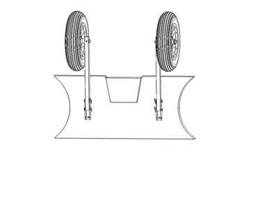 Hjulsæt til gummibåd sammenklappelig rustfrit stål SUPROD ET350-LU hjul til oppustelige både transporthjul 3