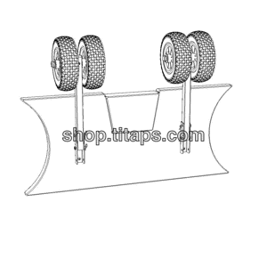 Launching Wheels, Dinghy Wheels, SUPROD EW200, Stainless Steel 3