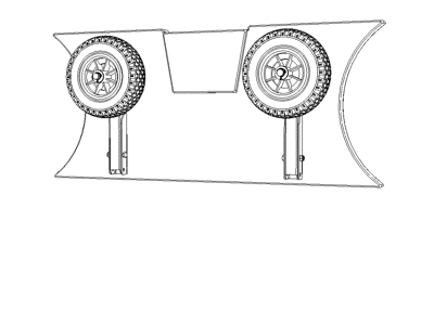Ruote di lancio coppia ruote di poppa per gommoni pieghevole funzionamento con una sola mano acciaio inox A4 SUPROD HD200 ruote per barche gonfiabili dinghy wheels di trasporto 3