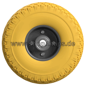 Polyurethanhjul Ø 260 mm 3.00-4 kugleleje håndvogn reservehjul modstandsdygtig over for punktering dæk 1